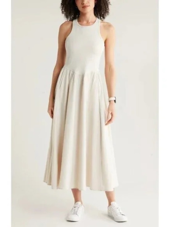 Zella Effortless Hybrid Dress Moonbeam Mixed Media - Picture 6 of 8